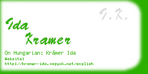 ida kramer business card