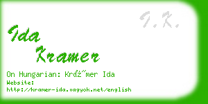 ida kramer business card